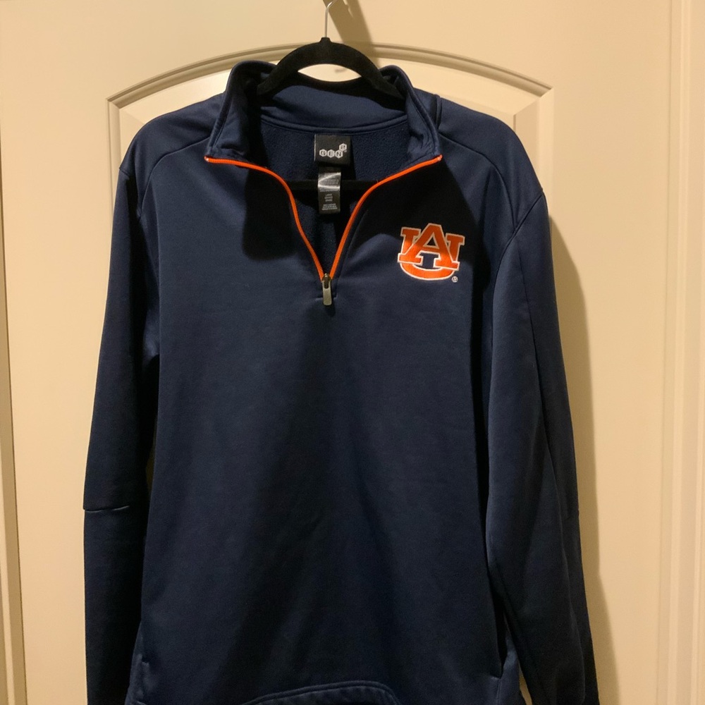 Women’s Auburn University Navy Quarter-Zip Pullover w/pockets